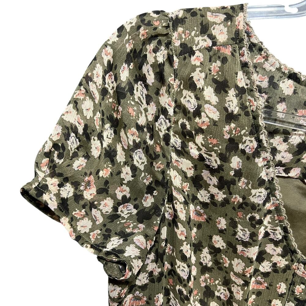 VTG ESPRIT Womens Floral Dress Sz 6 Cottage Retro Coquette Button Front 90s Y2K - Picture 4 of 16